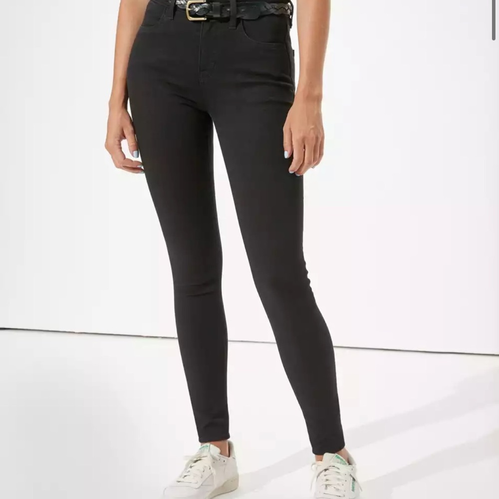 Black American Eagle Jeggings Size 16 Regular